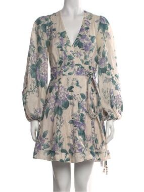 Zimmermann Hydrangea Floral Wrap Dress Sz 0